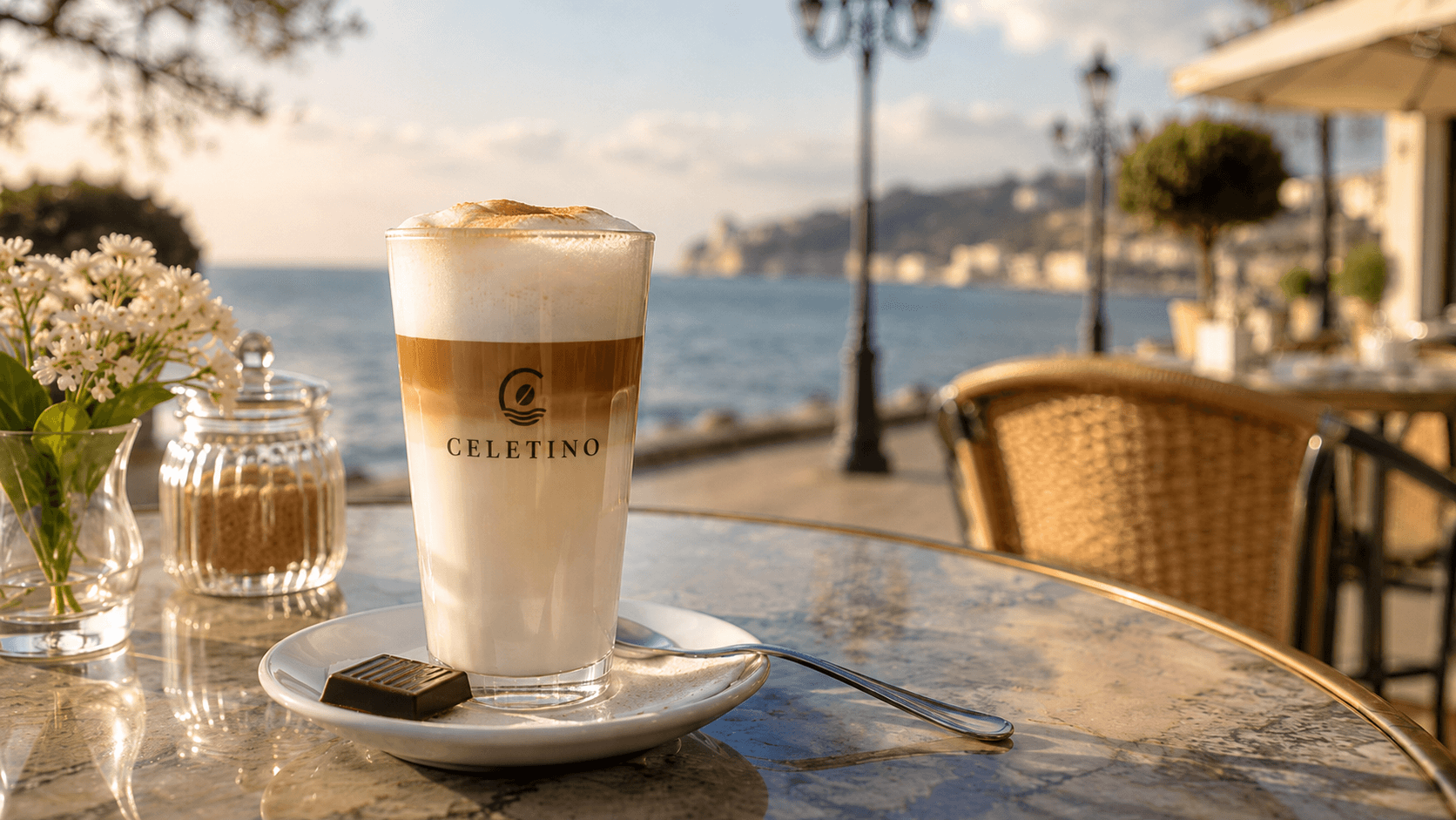 Titelbild: Der perfekte Schoko Latte Macchiato mit celetino
