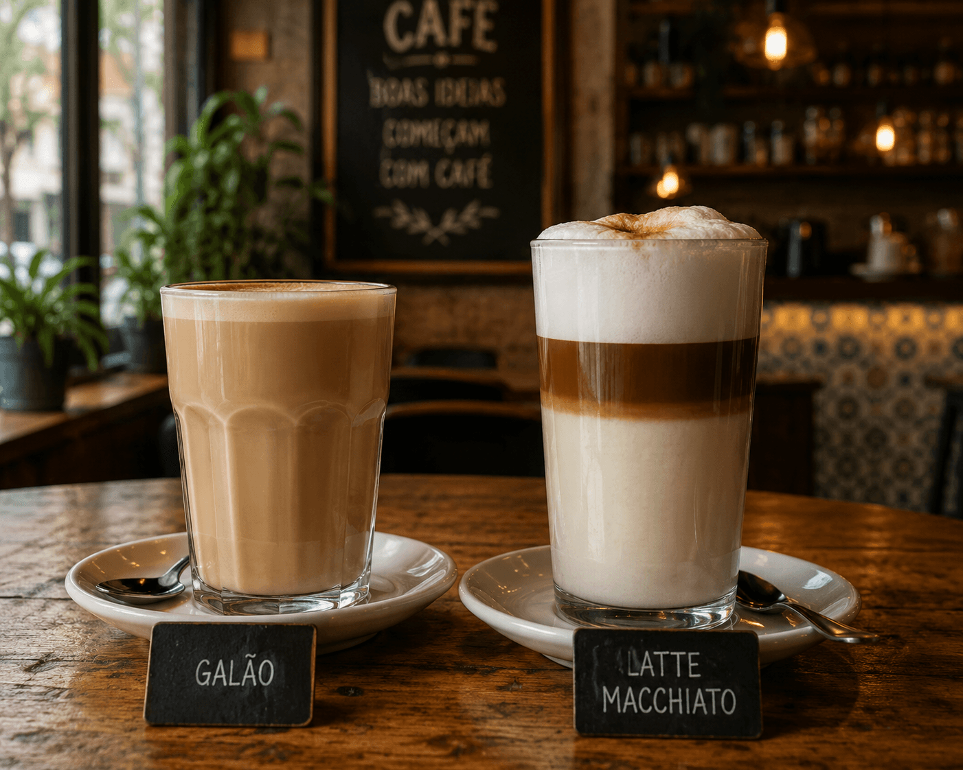 Titelbild: Galão vs. Latte Macchiato